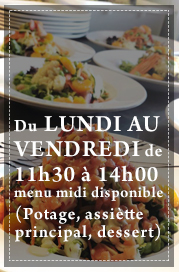2 menus du jour dont un végétarien pour 10.19 +tx du lundi au vendredi